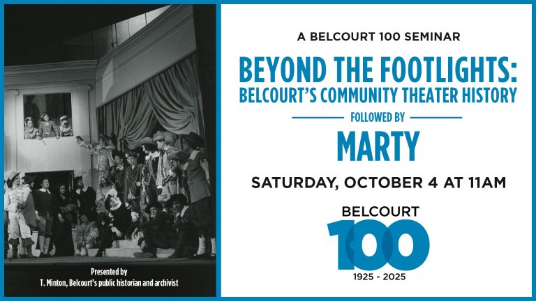 Seminar: Beyond the Footlights: Belcourt’s Community Theater History + MARTY